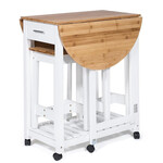 Стол кухонный с 2-мя табуретами (mod. JWPE-120807) (Белый)