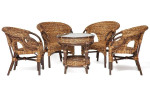 Комплект для отдыха «Мандалино» (Mandalino 05/21) натуральный ротанг (Pecan (орех) стол и 4 кресла