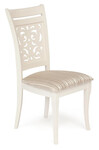 Стул с мягким сиденьем «Сиена» (Siena SA-SC) (butter white (слоновая кость), ткань бежевая, рисунок золотистый (180-9))