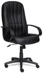 Кресло офисное из ткани TetChair CH 833 (Искусств. чёрная кожа)