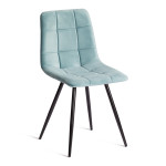 Стул CHILLY (mod. 7095-1) ткань/металл, 45x53х88 см, высота до сиденья 50 см, мятный barkhat 88/черный