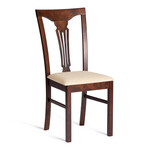 Стул - Гермес/ Hermes дерево гевея, 43х49х94см, Cappuchino , ткань бежевая (S178-4)