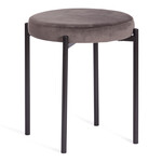 Табурет REVO (mod. 7034) ткань/металл, 44 х 44 х 47 см, темно-серый barkhat 14/черный