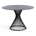 Стол BERTOIA (mod. GT21) металл/стекло, 110 х 110 х 75 см, Black (черный)