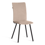 Стул обеденный La Rousse флок , 49х50х93, бежевый/черный, 7