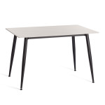 Стол обеденный Austen (mod. LDT-300 RION) столешница керамика (матовая) /опоры металл, серый/чёрный, 80х120х75 см