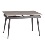 Стол обеденный Lord grey (mod.John table) столешница керамика (матовая) /опоры металл, светло-серый/чёрный, 30х120х30 см