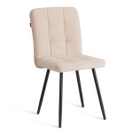 Стул обеденный Medeo LT, флок , бежевый/черный, 7, 50х55х93