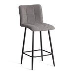 Полубарный стул  Bari/Бари велюр, серый, 29, 42х55х99 см