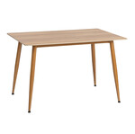 Стол обеденный Austen/Остин столешница керамика (матовая) /опоры металл, цвет натуральное дерево, 120x80x75(+1) см