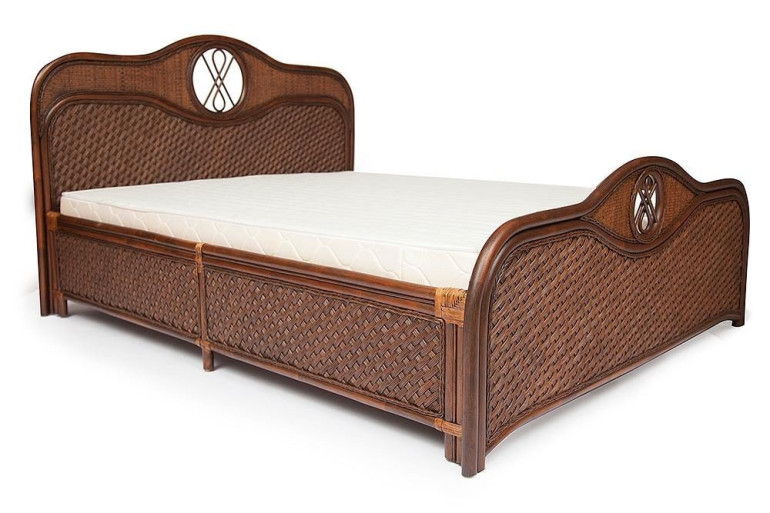 Кровать «Андреа» (Andrea) натуральный ротанг (Пекан)