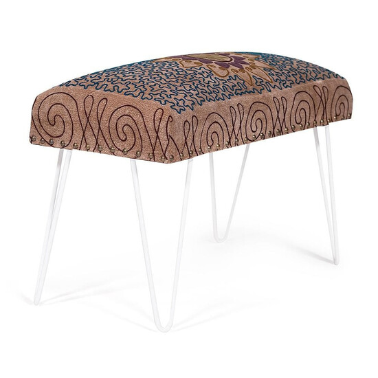 Банкетка Secret De Maison «Radja» (mod. 10238) (Жёлтый с цветами Luchetta)