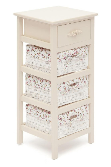 Тумба Secret De Maison «Fantasie 4» (Фантази 4) 4327 с 3-я корзинами и ящиком (Белый)