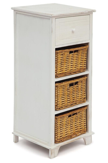 Тумба с 3 корзинами и ящиком Secret De Maison «Oiselet 4» (HX16-009 NS) (Белый)