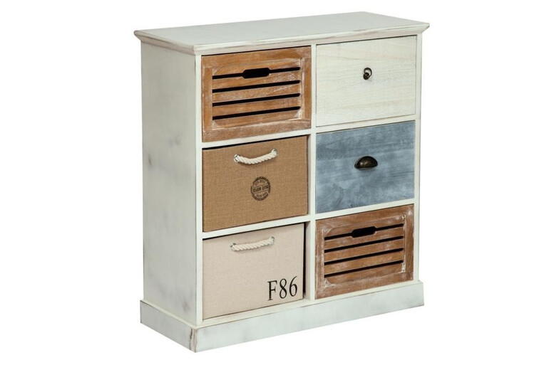 Тумба с 6 ящиками Secret De Maison «Maritime 6» (HX16-006NS) (Butter white (слоновая кость)