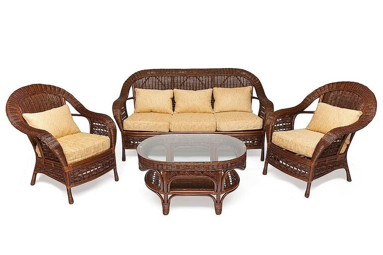 Комплект для отдыха «Тиффани» (Tiffany) натуральный ротанг (Pecan washed)