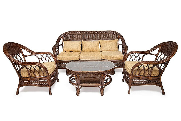 Комплект для отдыха «Мишель» (Michelle) натуральный ротанг (Walnut (орех) Michelle)