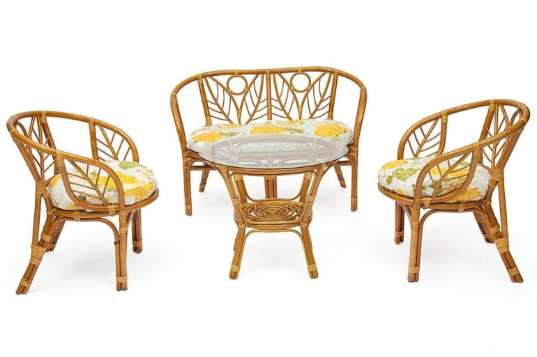 Комплект для отдыха «Корсика» (Corsica) натуральный ротанг (Коричневый)