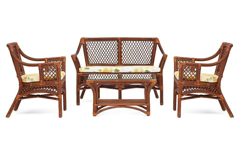 Комплект для отдыха «Токио» (Tokyo pecan) натуральный ротанг (Pecan washed)