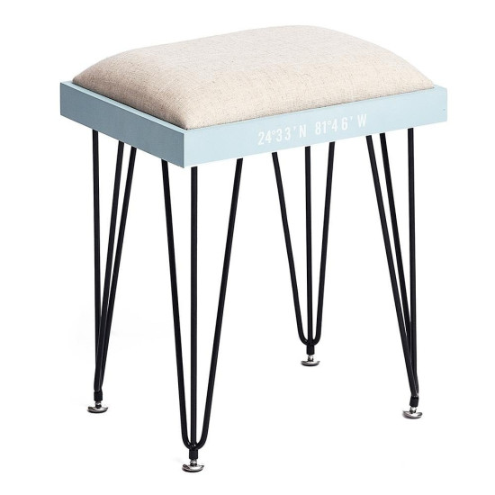 Табурет Secret De Maison «Mediterranean» (mod. 63601) (Белый+Голубой)