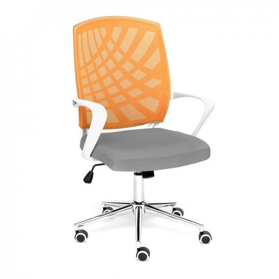 Кресло «Ray» (Серая ткань + Оранжевая сетка)