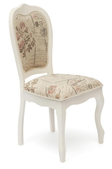 Стул с мягким сиденьем и спинкой «Принцесс» (Princess) (Слоновая кость)