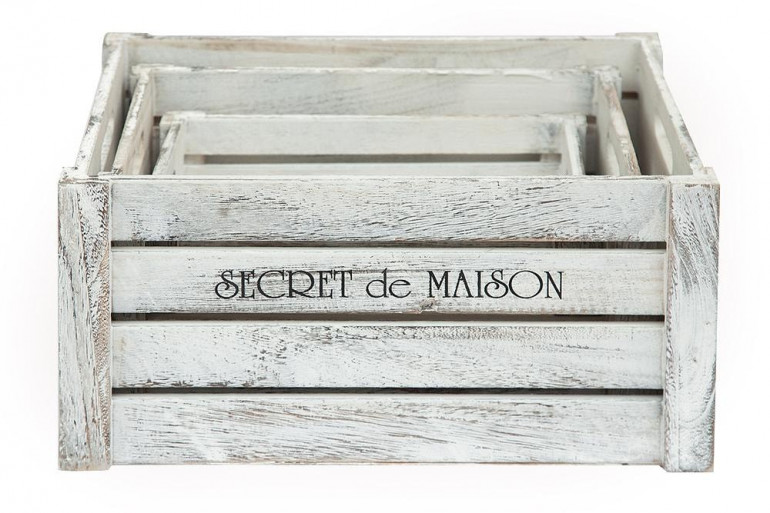 Набор ящиков Secret De Maison «Ciboire» (Сибуар) HX16-832 S/3 (Античный белый)