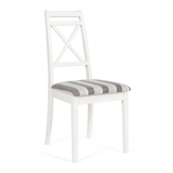 Стул Picasso ( PC-SC ) (ivory white (слоновая кость 2-5), ткань: полоска, серо-коричневый (F1-6))