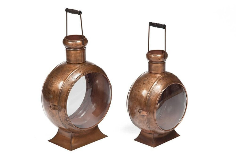 Фонарь для свечей Secret De Maison «Louvre» (mod. М-5603) (2 шт.) (Медь)