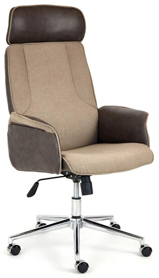 Кресло офисное «Charm» (Коричневый экошерсть/кож/зам)