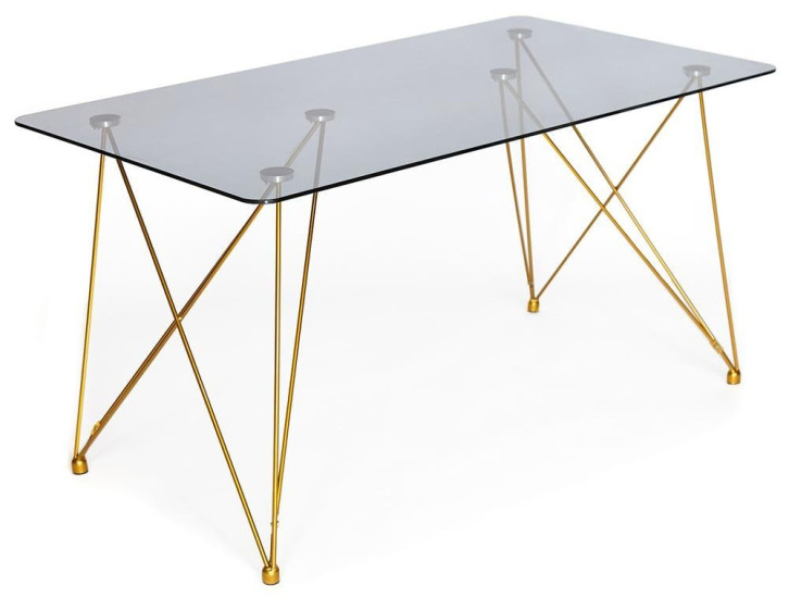 Стол «Vulcano» (mod. DT1423) (черный/золотой)