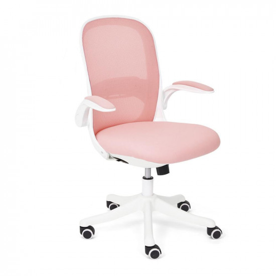 Кресло офисное «Happy White» (розовый)