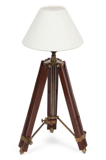 Настольный светильник с тканевым абажуром 46114 (Коричневый)