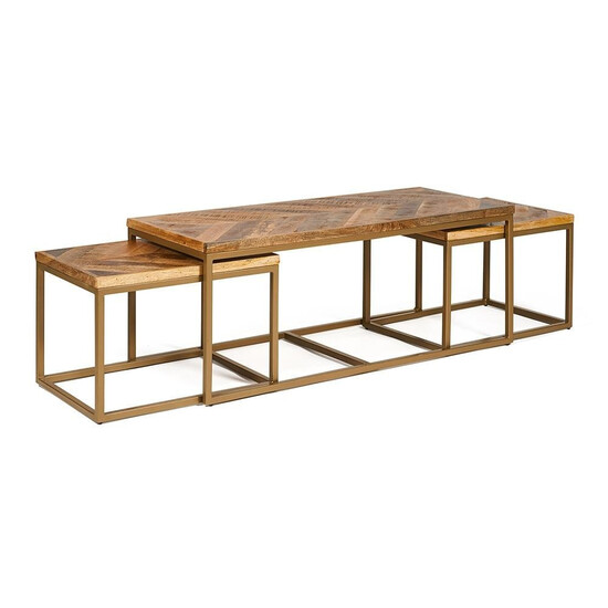 Столик журнальный «Dollo» (комплект из 3 шт)- 7702 (Натуральный)