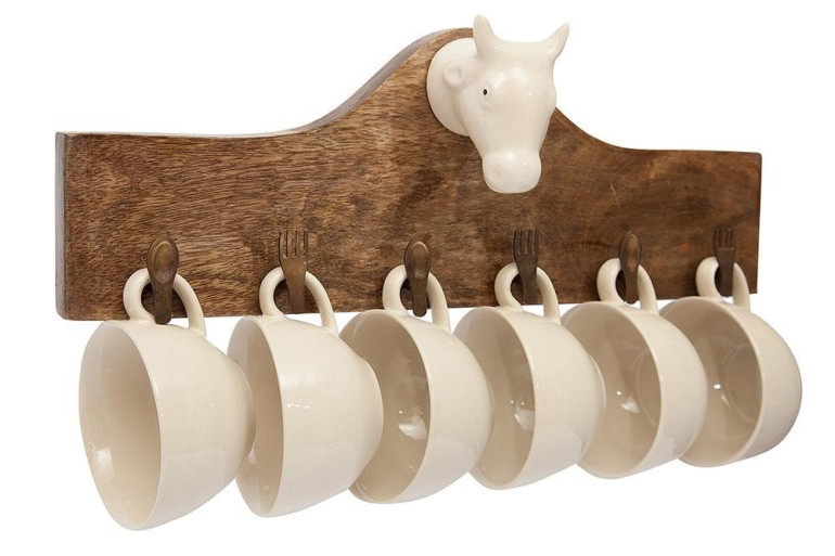 Полка «Коровка» с 6-ю чашками Secret De Maison Chateau (С-1356) (Натуральный)