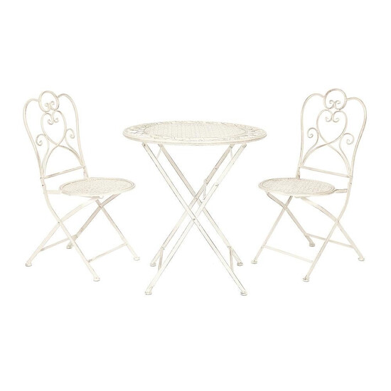 Комплект (стол + 2 стула) Secret de Maison Amante (mod. PL08-6573) (Античный белый)
