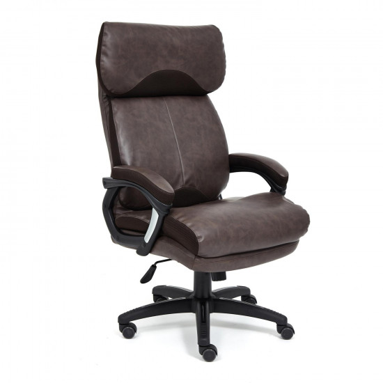 Кресло офисное «Duke» ( кож/зам/ткань коричневый/коричневый)