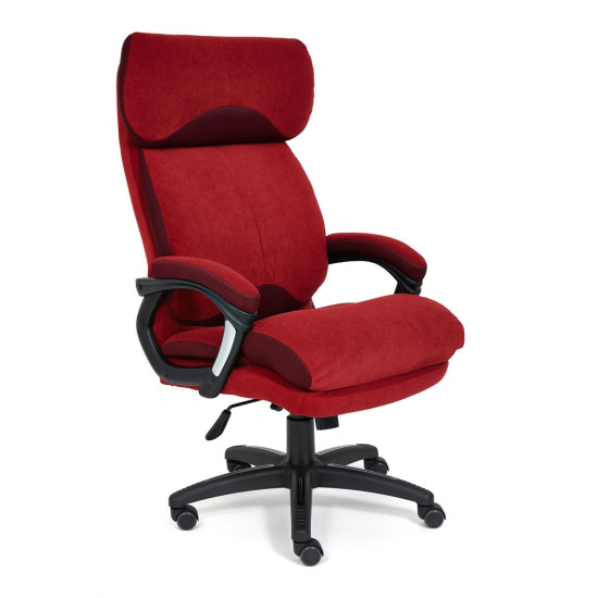 Кресло офисное «Duke» (флок/ткань бордо/бордо)
