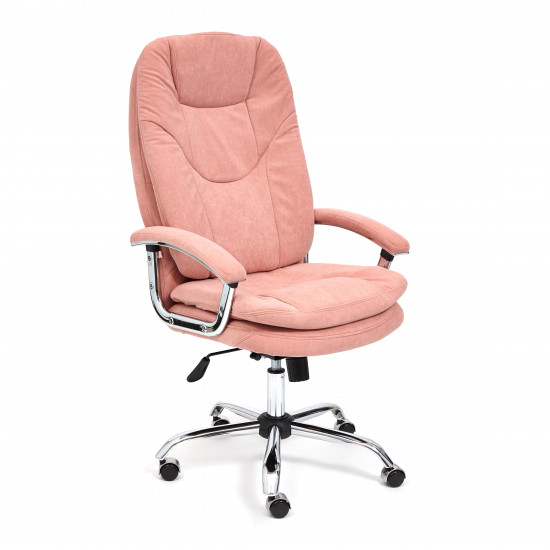 Кресло офисное «Softy Lux» (флок, розовый, 137)