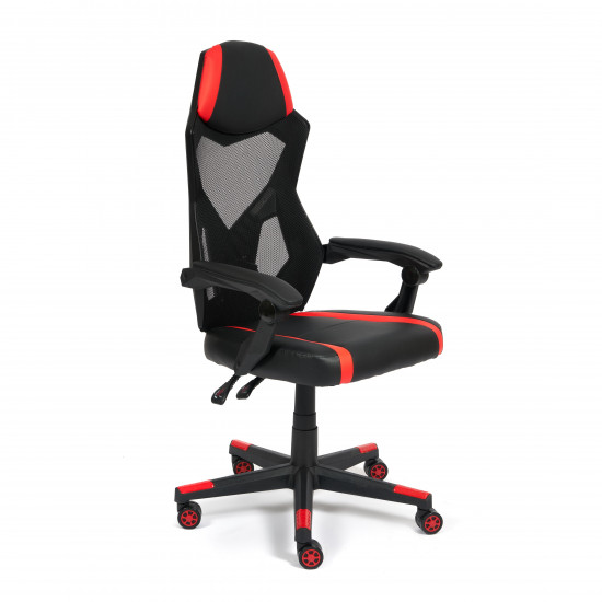 Кресло компьютерное «iRock» (кож/зам, черный/красный)