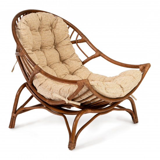 Кресло VENICE / c подушкой / coco brown (коричневый кокос) + матрас Старт