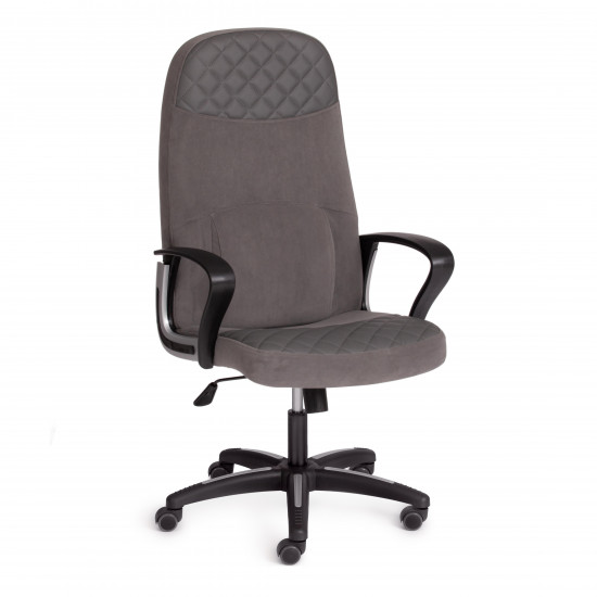 Кресло ADVANCE (флок/кож/зам , серый/металлик, 29/C 36)