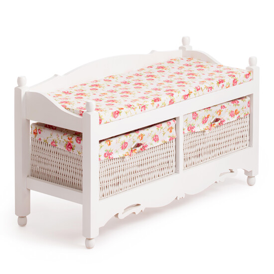 Обувница с 2-я корзинами Secret De Maison RIMI ( mod.TT-BH003 )(Белый (White))