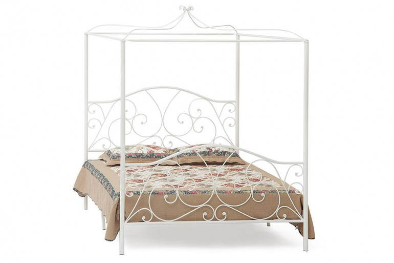 Двуспальная кровать с балдахином белая Secret De Maison «Hestia» (Хестия) (Античный белый (160 x 200см)