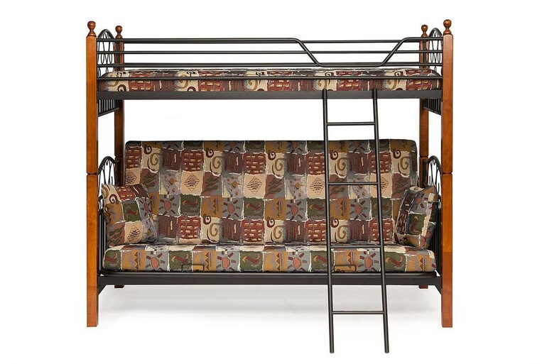 Диван-кровать двухъярусная «Премьер» (Premiere) + основание (С матрасами «Солнышко» и подушками)