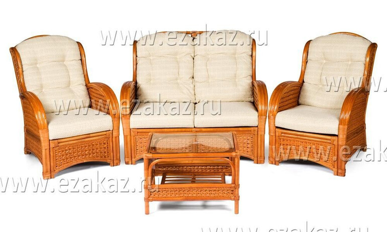 Комплект для отдыха «Валенсия» (Valencia) натуральный ротанг (Cognac (коньяк)