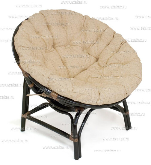 Кресло из ротанга «Папасан Клео» (Papasan Cleo) (Антик Браун)