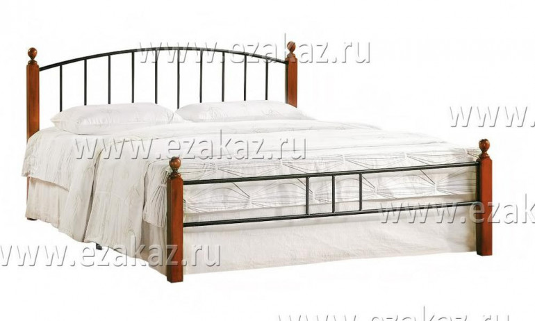 Кровать двуспальная AT 915 (металлический каркас) + основание (160см x 200см)