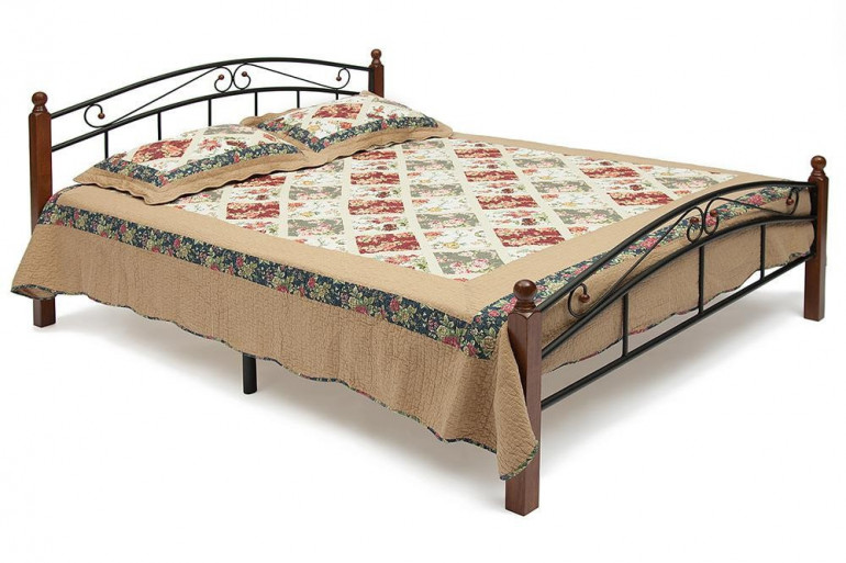 Кровать AT 8077 (металлический каркас) + металлическое основание (160см x 200см)