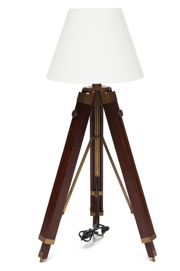 Напольный светильник с тканевым абажуром 46112 (Коричневый)